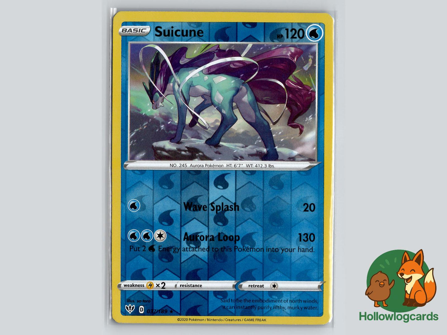 Suicune (037/189) - Darkness Ablaze Pokémon Card