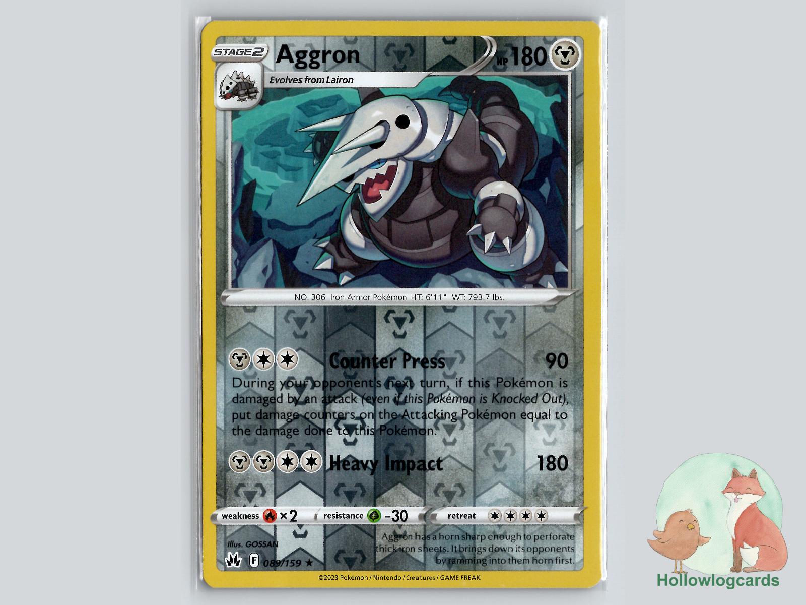 Aggron (089/159) - Crown Zenith Pokémon Card