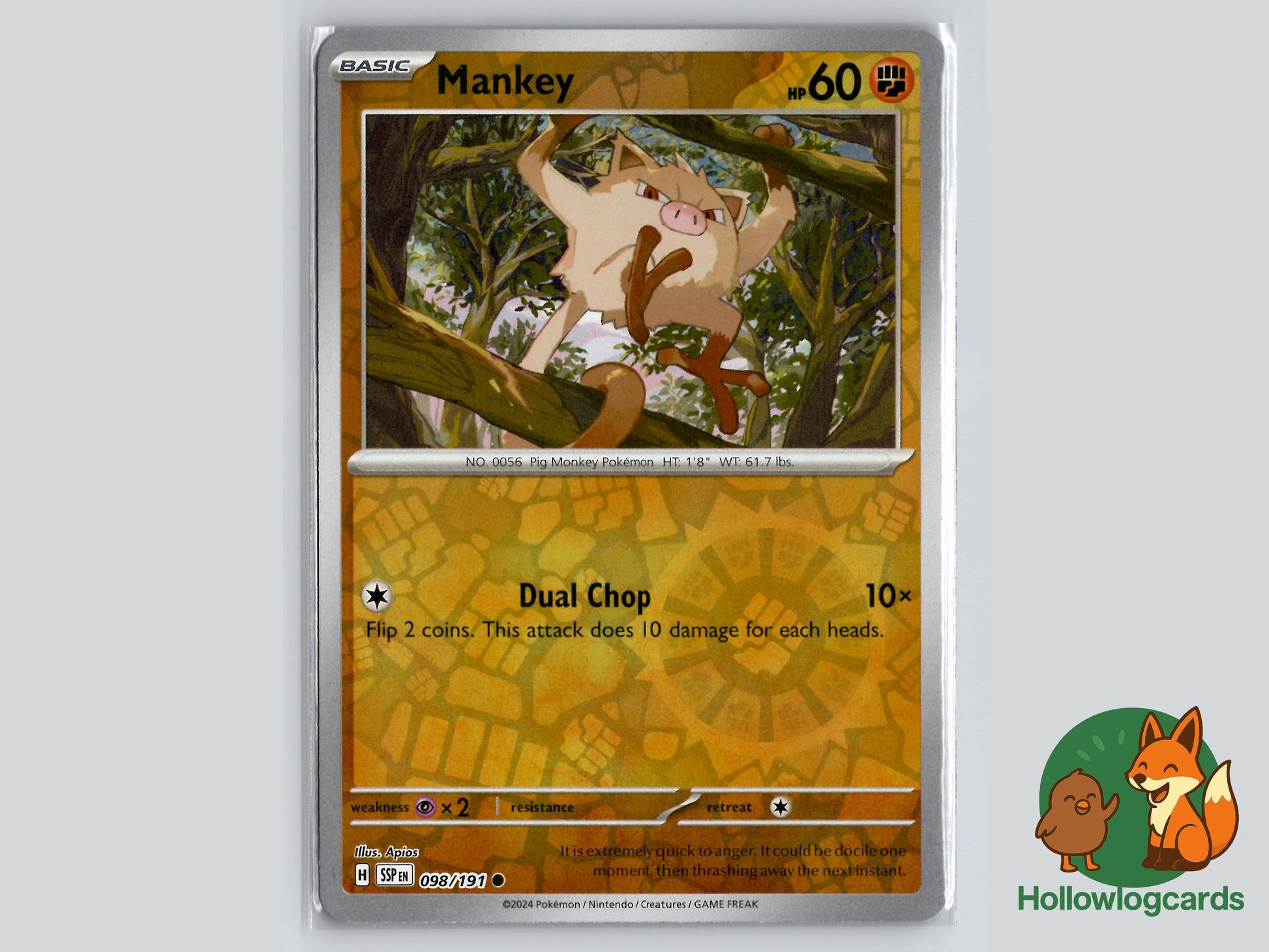 Image of Mankey Surging Sparks (SSP) #098