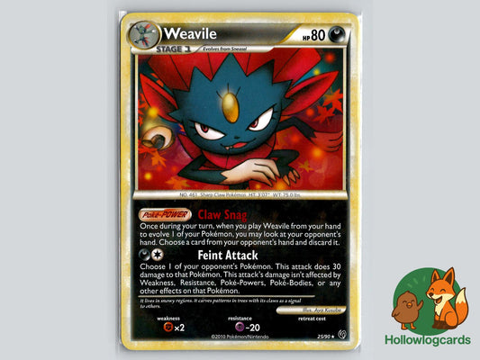 Weavile (25/90) - Undaunted Pokémon Card