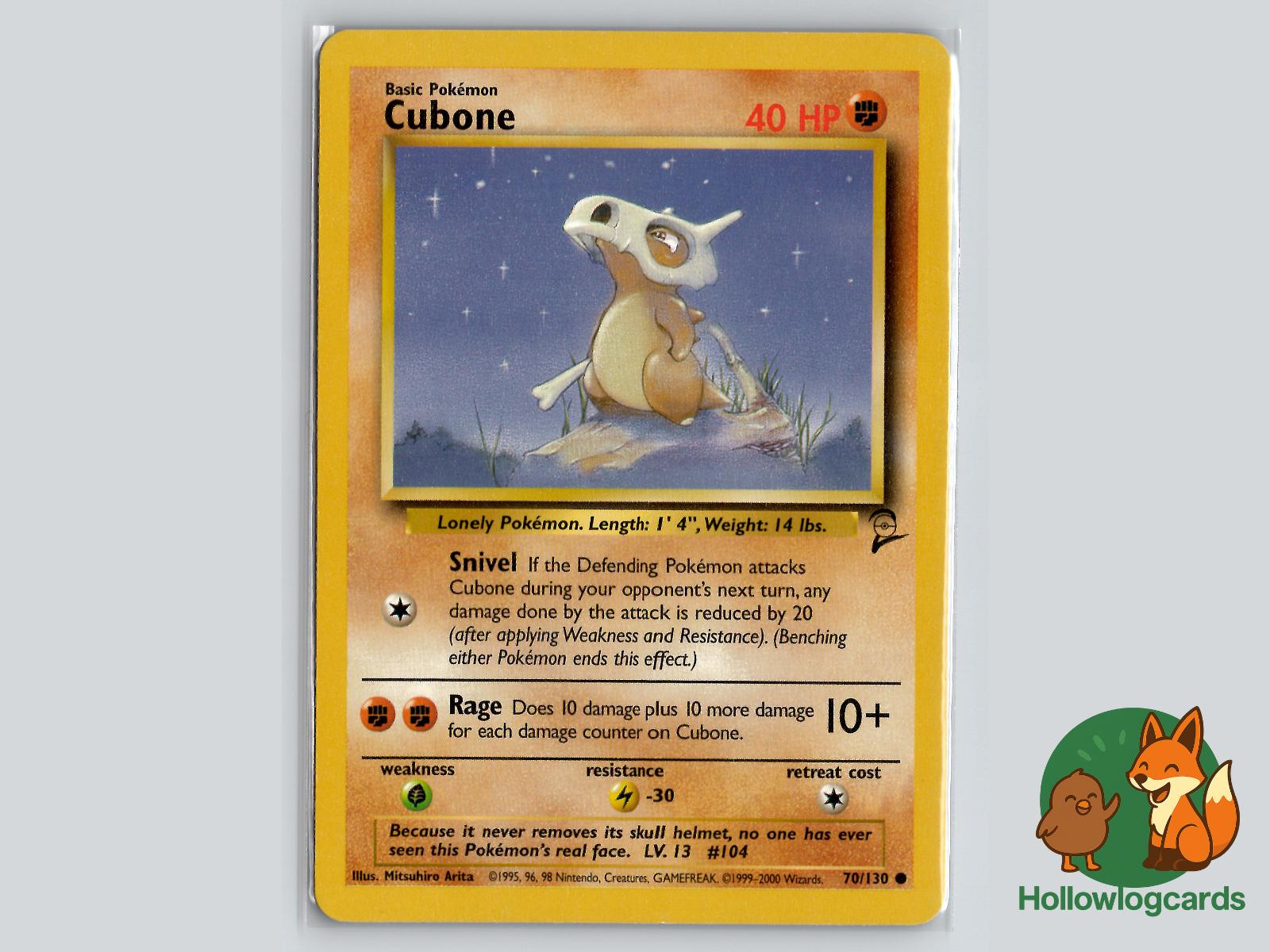 Cubone (70/130) - Base Set 2 Pokémon Card