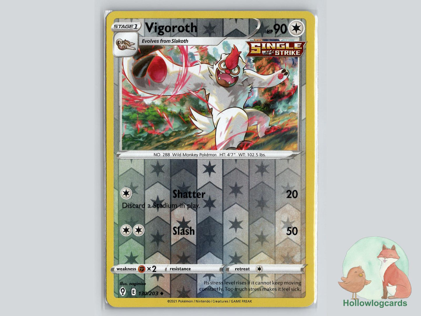 Vigoroth (130/203) - Evolving Skies Pokémon Card
