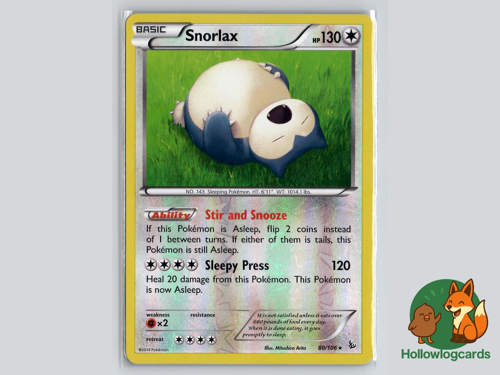 Snorlax (80/106) - Flashfire Pokémon Card
