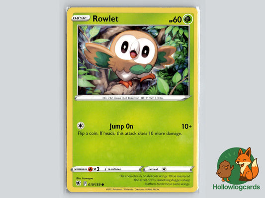Rowlet (019/189) - Astral Radiance Pokémon Card