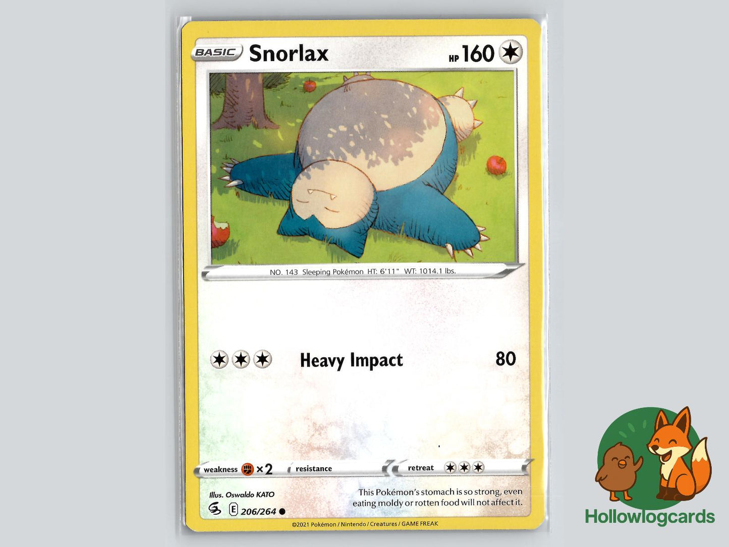 Snorlax (206/264) - Fusion Strike Pokémon Card