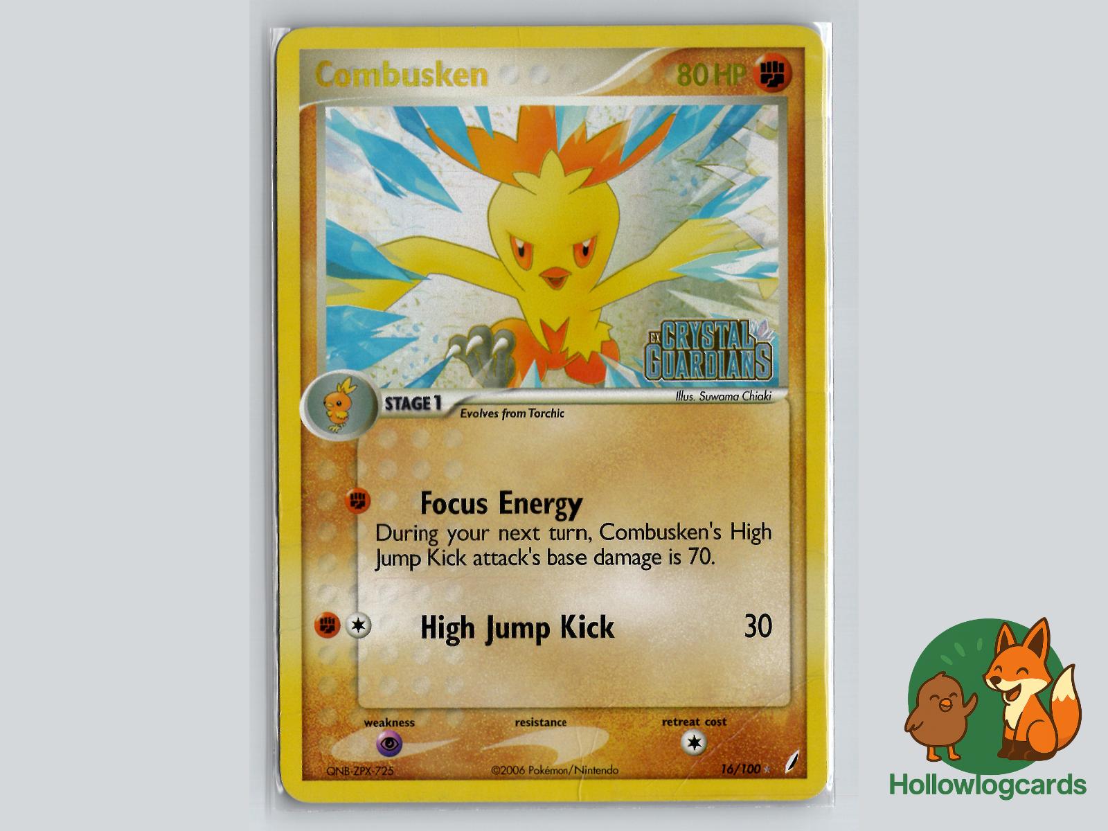 Combusken (16/100) - Crystal Guardians Pokémon Card