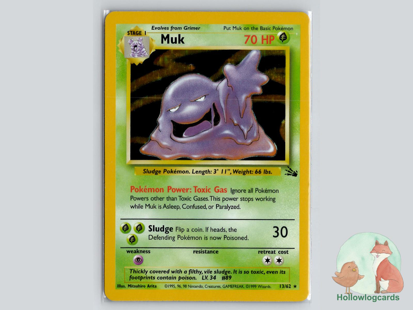 Muk (13/62) - Fossil Pokémon Card