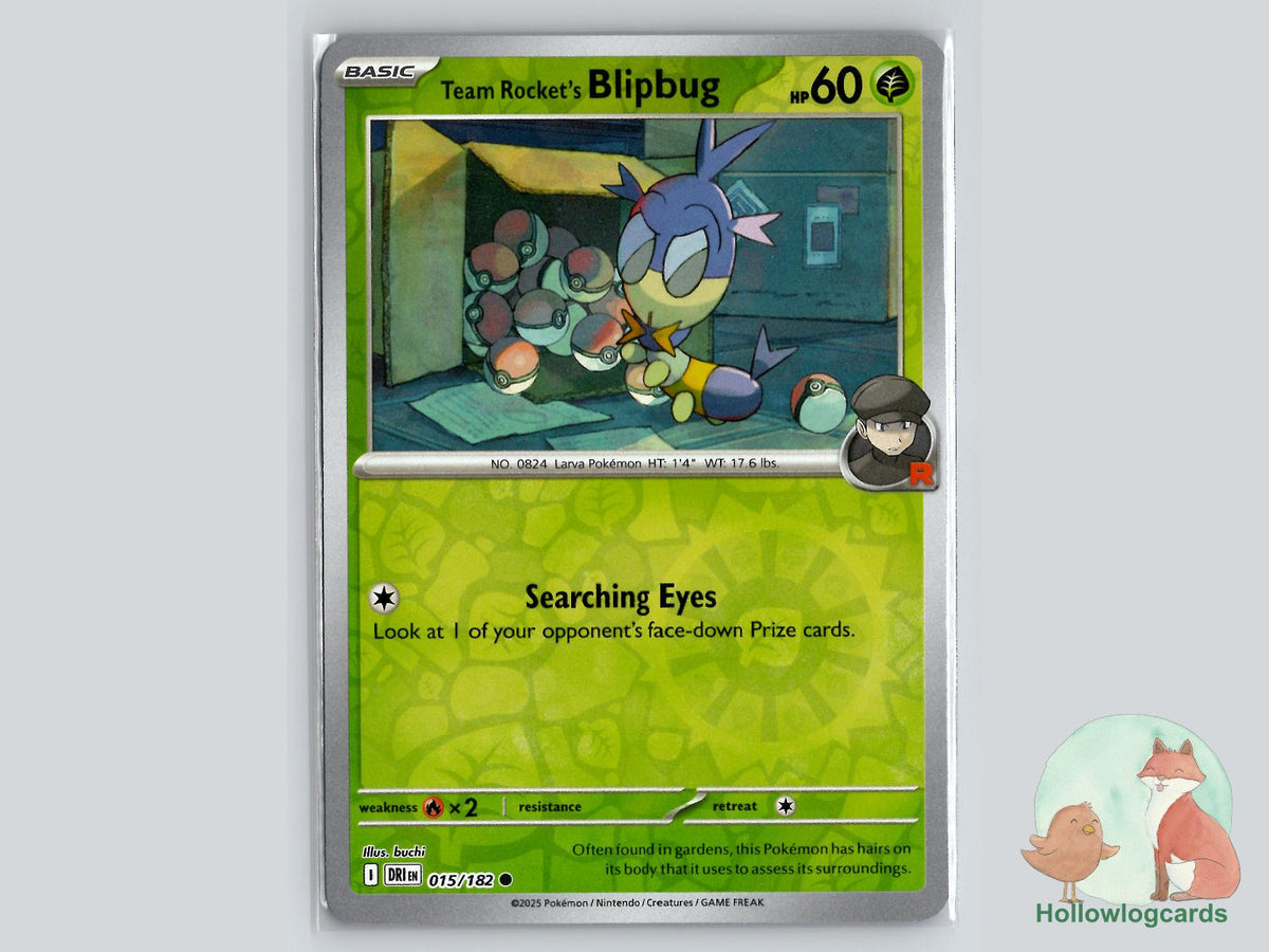 Team Rocket's Blipbug (015/182) - Destined Rivals Pokémon Card