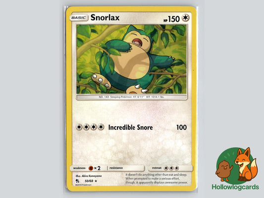 Snorlax (50/68) - Hidden Fates Pokémon Card
