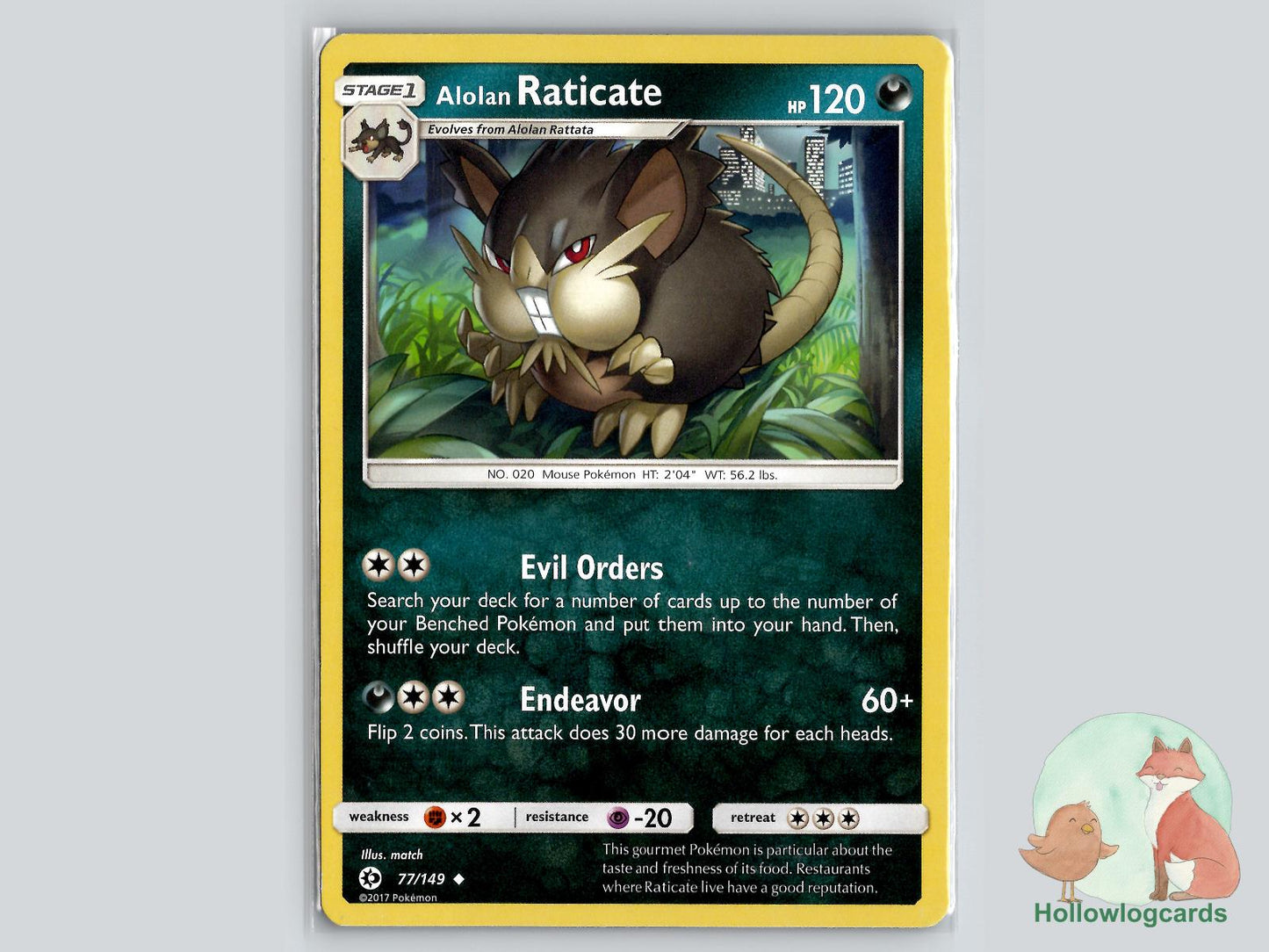 Alolan Raticate (77/149) - Base Pokémon Card