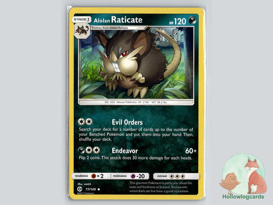Alolan Raticate (77/149) - Base Pokémon Card