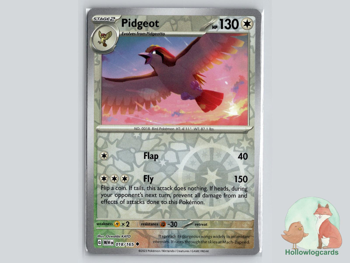 Pidgeot (018/165) - 151 Pokémon Card