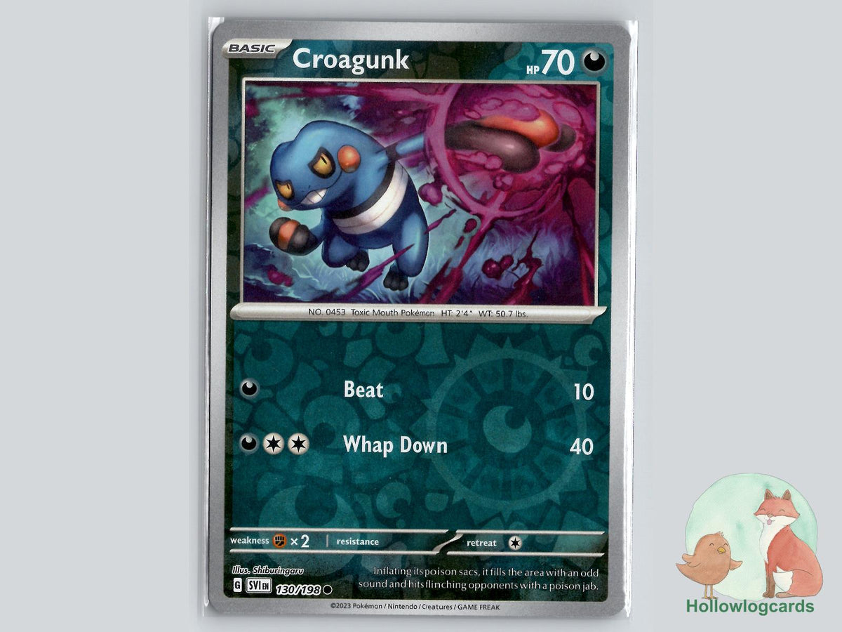 Croagunk (130/198) - Scarlet & Violet Pokémon Card