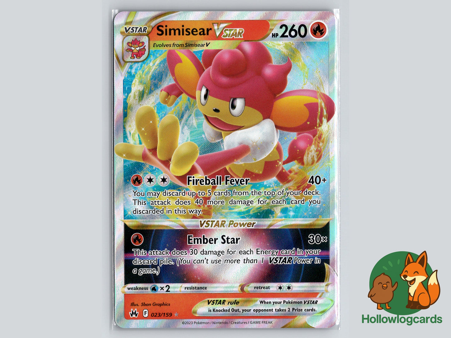Image of Simisear VSTAR Crown Zenith (CRZ) #023
