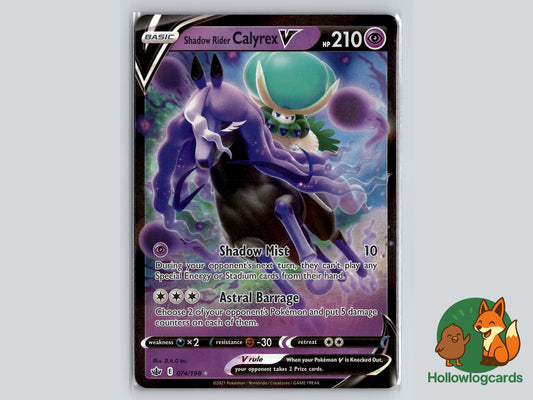Image of Shadow Rider Calyrex V Chilling Reign (CRE) #074
