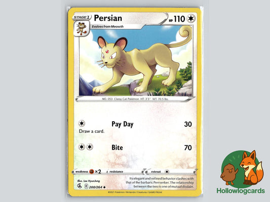 Persian (200/264) - Fusion Strike Pokémon Card