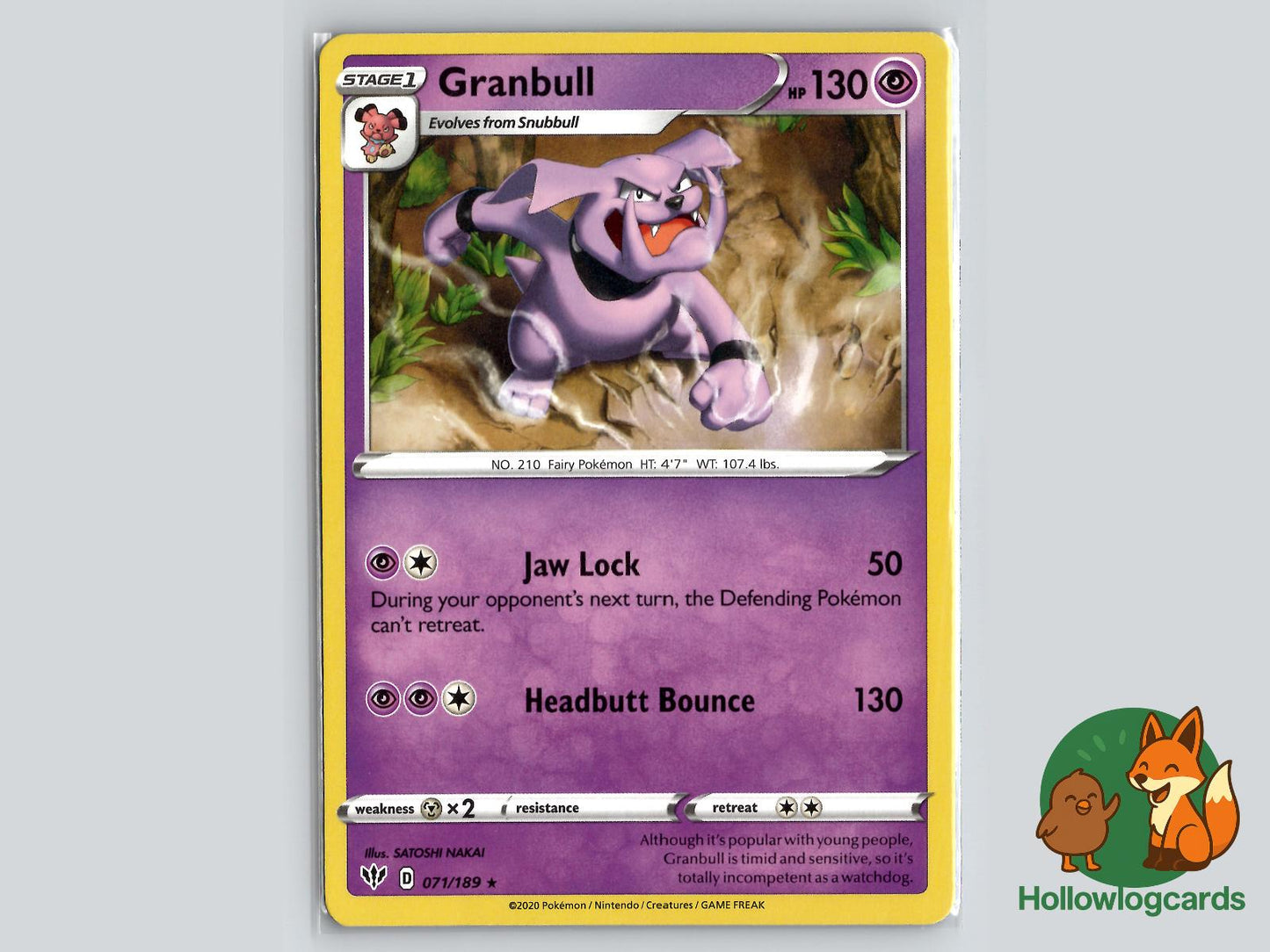 Granbull (071/189) - Darkness Ablaze Pokémon Card