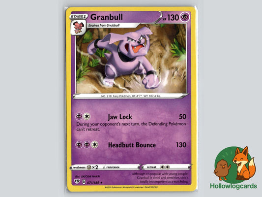 Granbull (071/189) - Darkness Ablaze Pokémon Card
