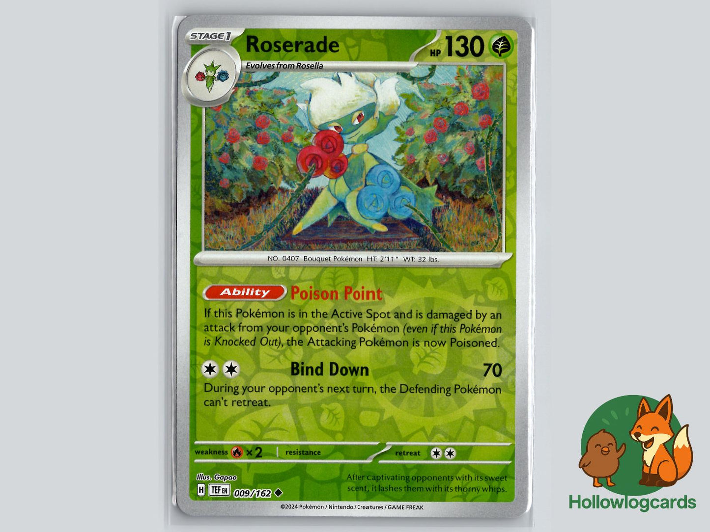 Roserade (009/162) - Temporal Forces Pokémon Card