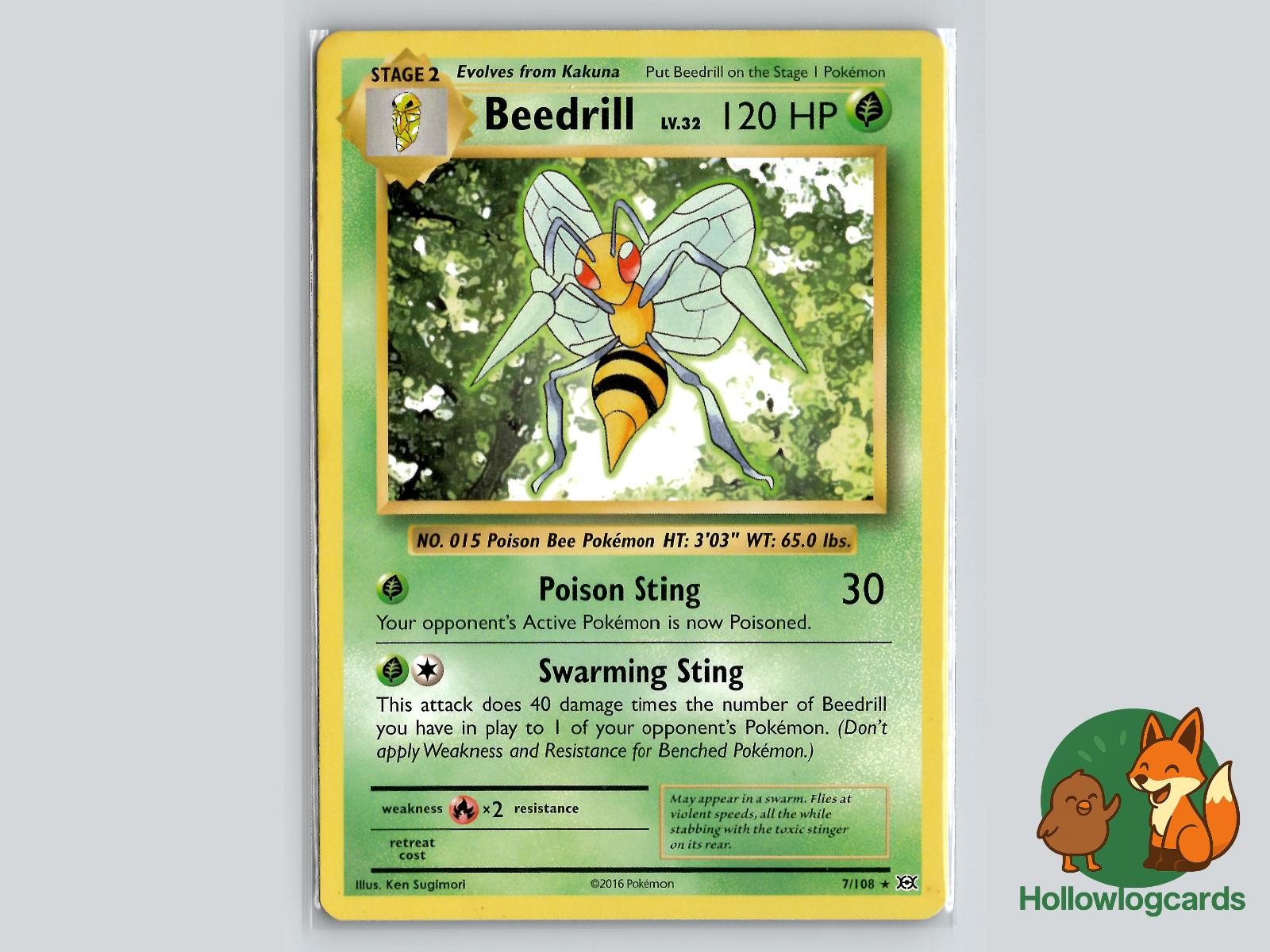 Beedrill (7/108) - Evolutions Pokémon Card
