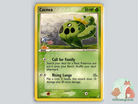 Cacnea (47/100) - Crystal Guardians Pokémon Card