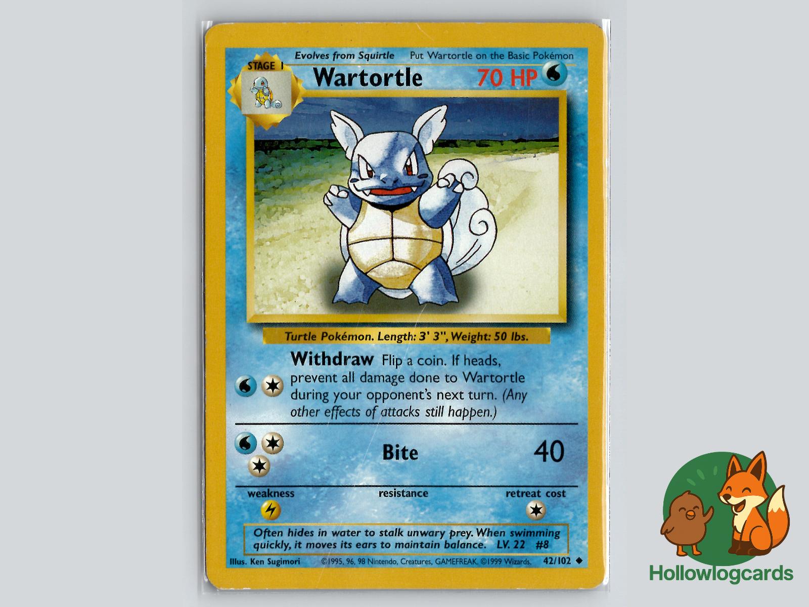 Wartortle (42/102) - Base Pokémon Card