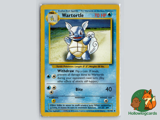 Wartortle (42/102) - Base Pokémon Card