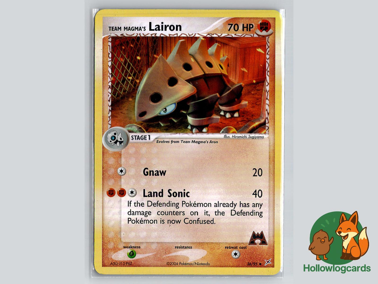 Team Magma's Lairon (36/95) - Team Magma vs Team Aqua Pokémon Card