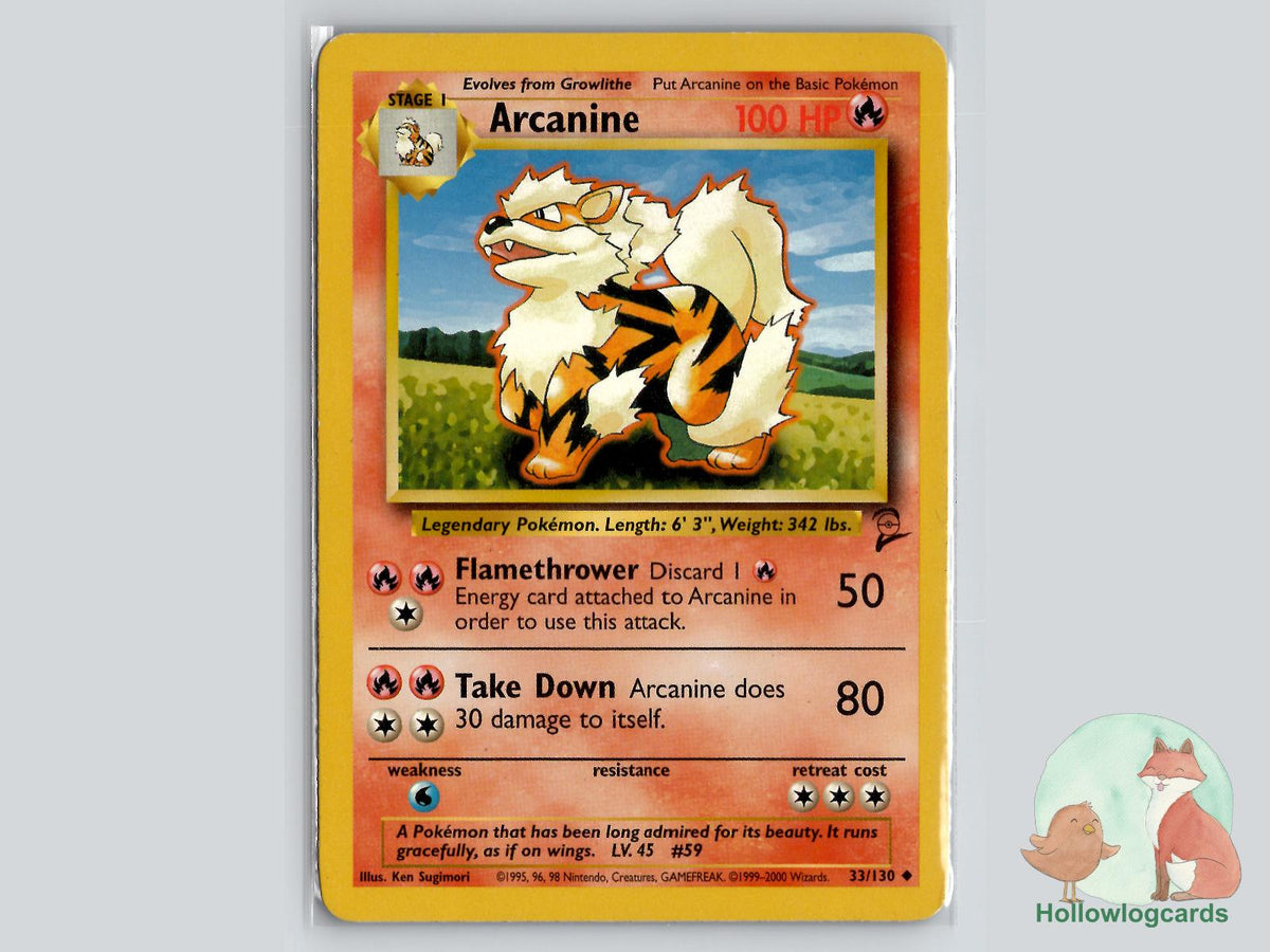 Arcanine (33/130) - Base Set 2 Pokémon Card