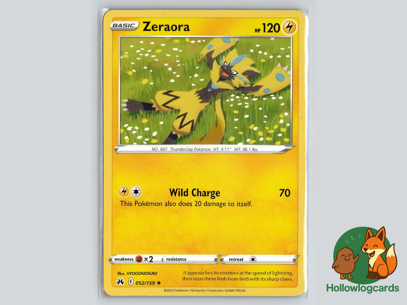 Zeraora (052/159) - Crown Zenith Pokémon Card