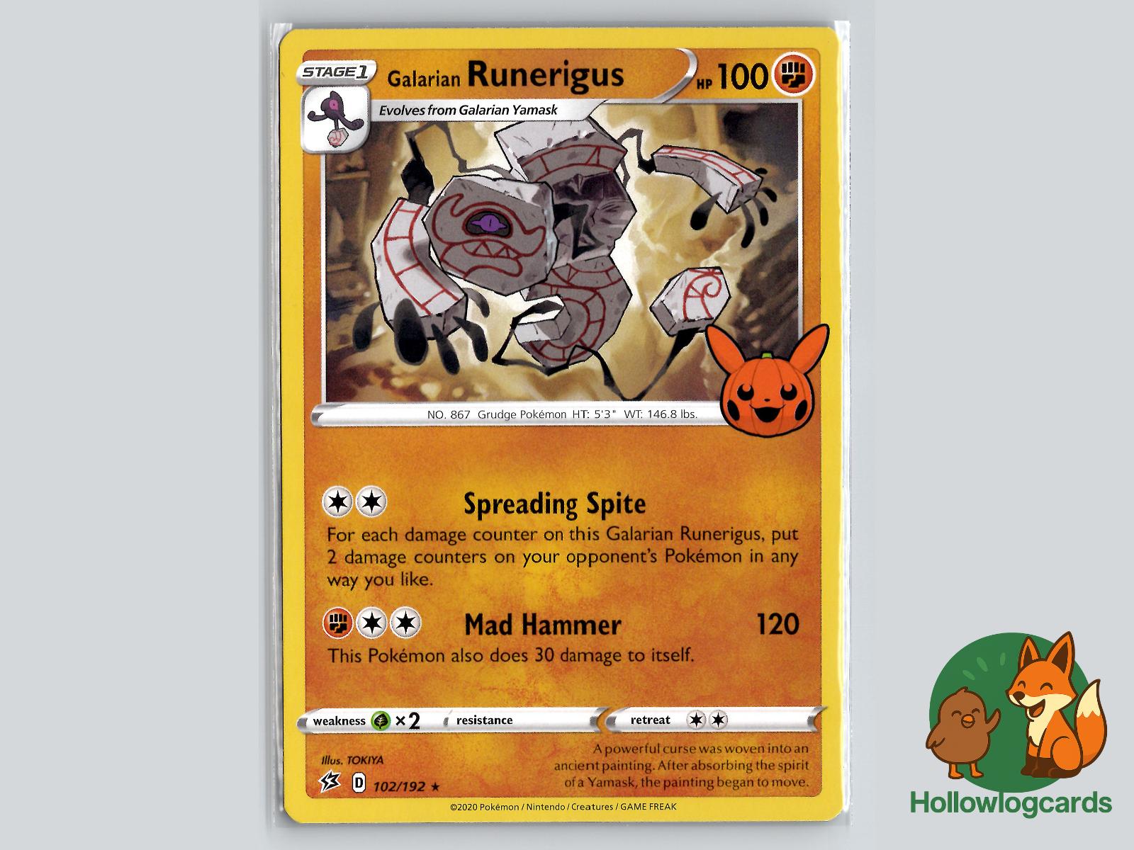 Galarian Runerigus (102/192) Pokémon Card
