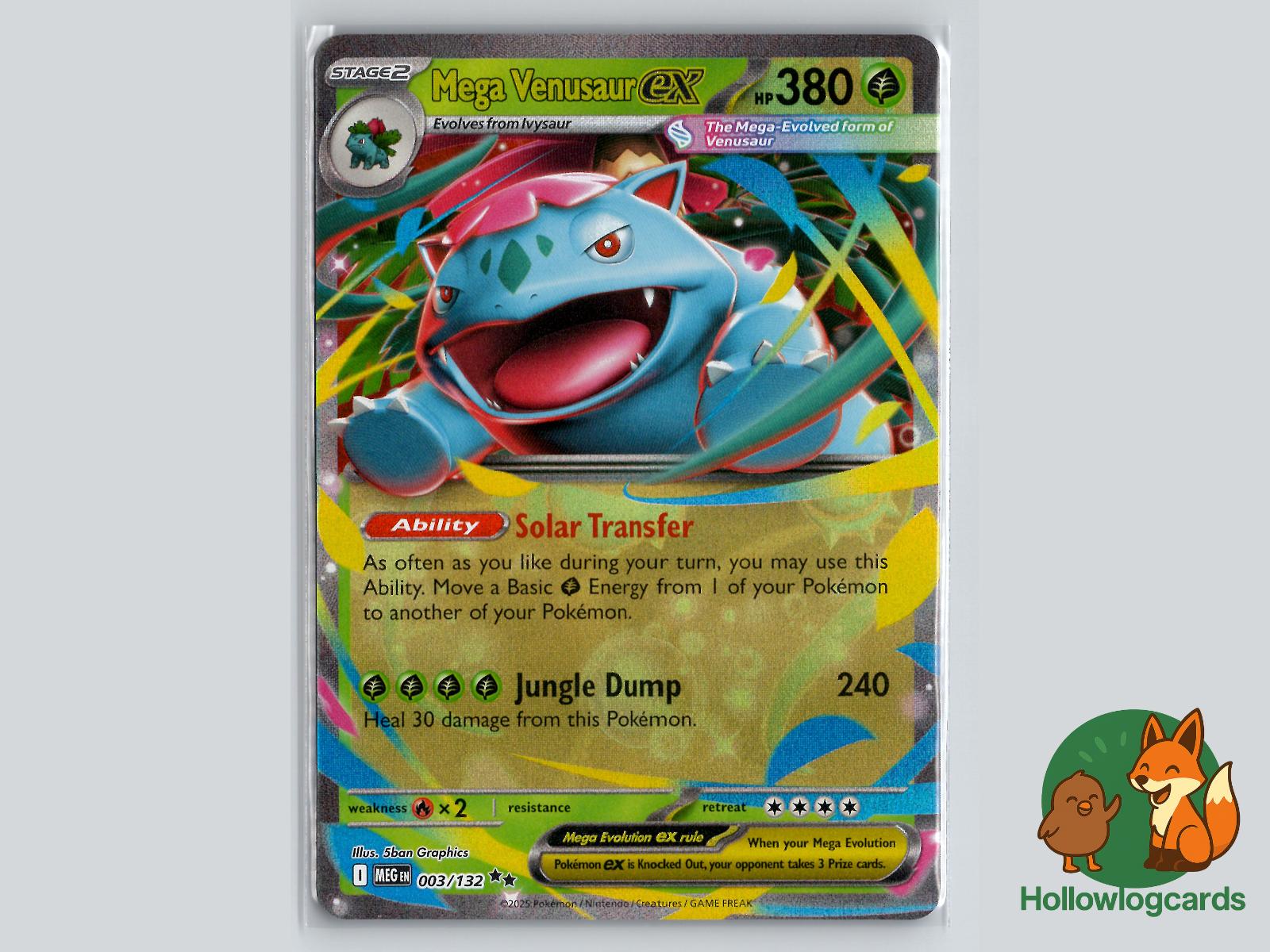 Mega Venusaur ex (003/132) - Mega Evolution Pokémon Card