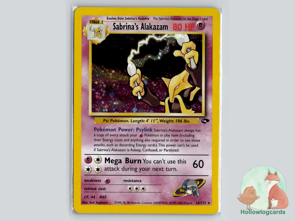 Sabrina's Alakazam (16/132) - Gym Challenge Pokémon Card