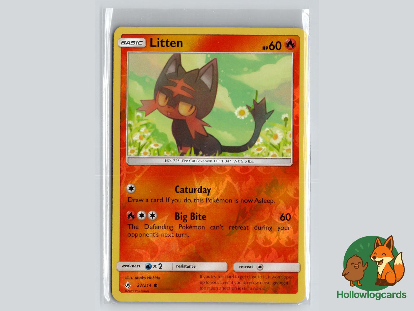 Litten (27/214) - Unbroken Bonds Pokémon Card