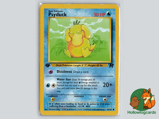 1st Edition Psyduck (65/82) - Team Rocket Pokémon Card