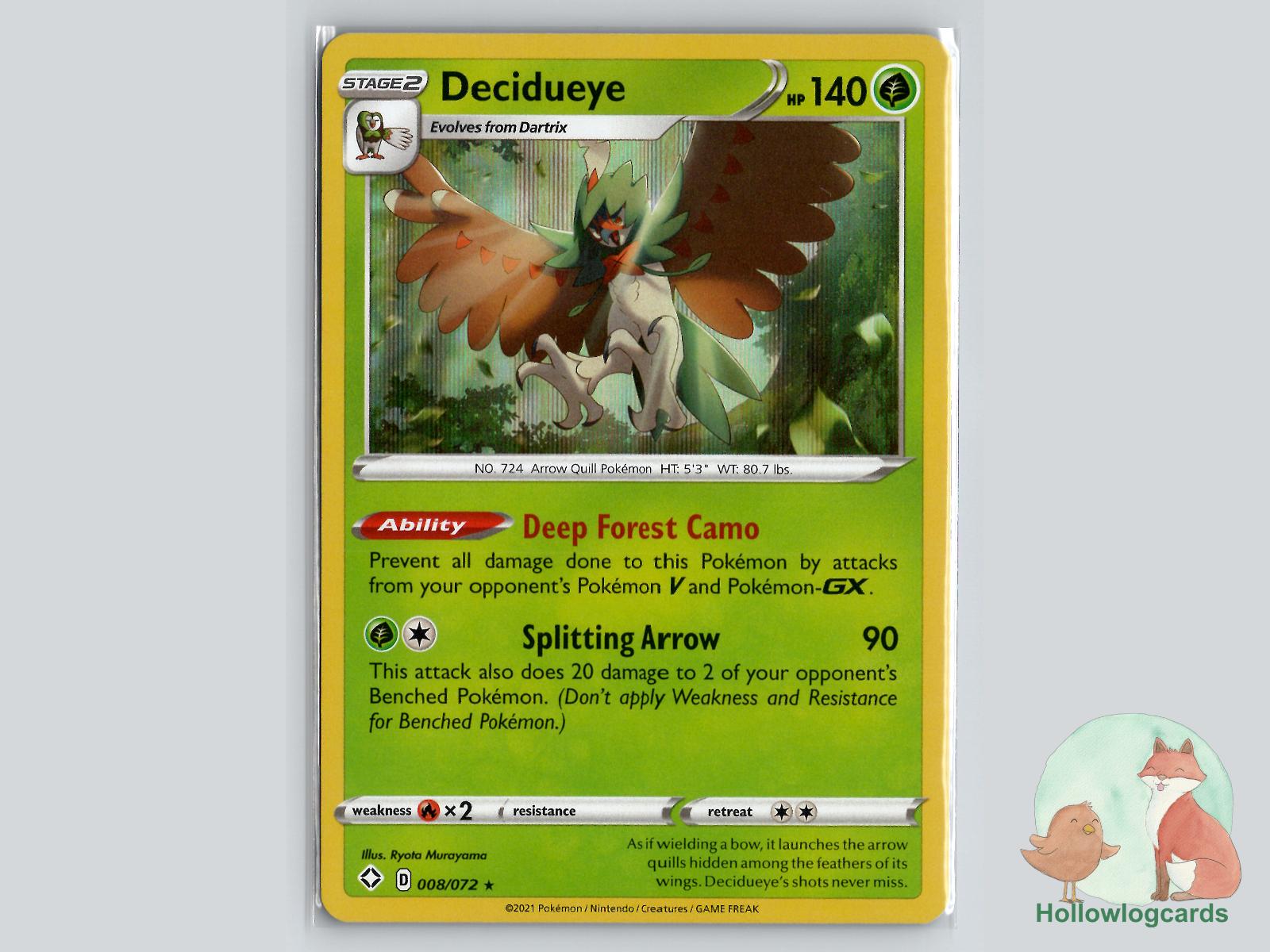 Decidueye (008/072) - Shining Fates Pokémon Card
