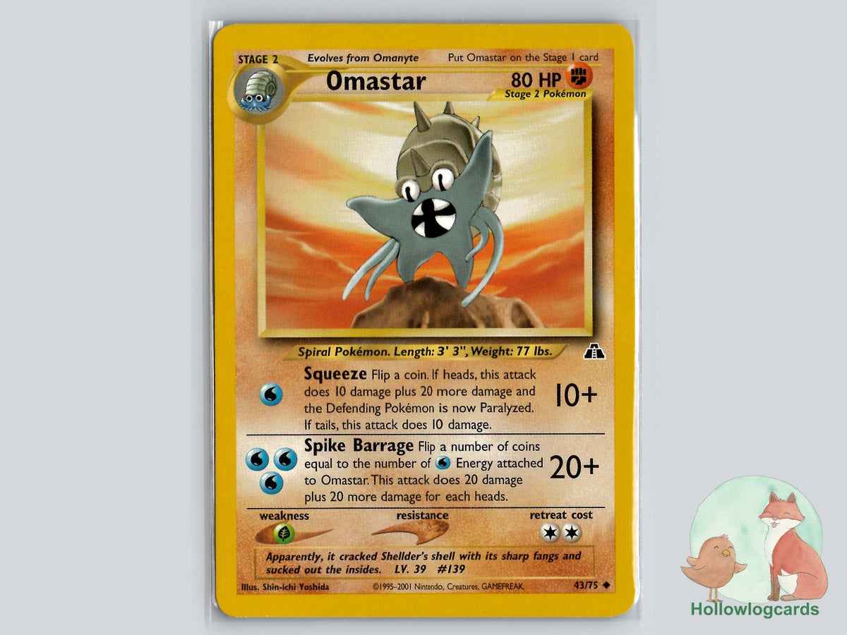 Omastar (43/75) - Neo Discovery Pokémon Card