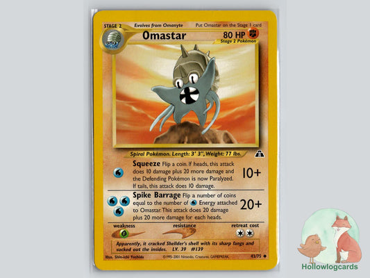 Omastar (43/75) - Neo Discovery Pokémon Card