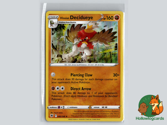 Hisuian Decidueye (082/189) - Astral Radiance Pokémon Card