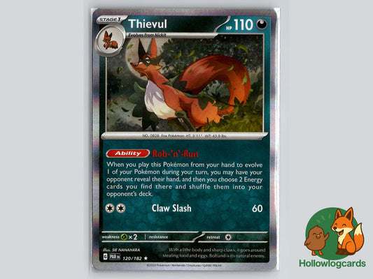 Thievul (120/182) - Paradox Rift Pokémon Card