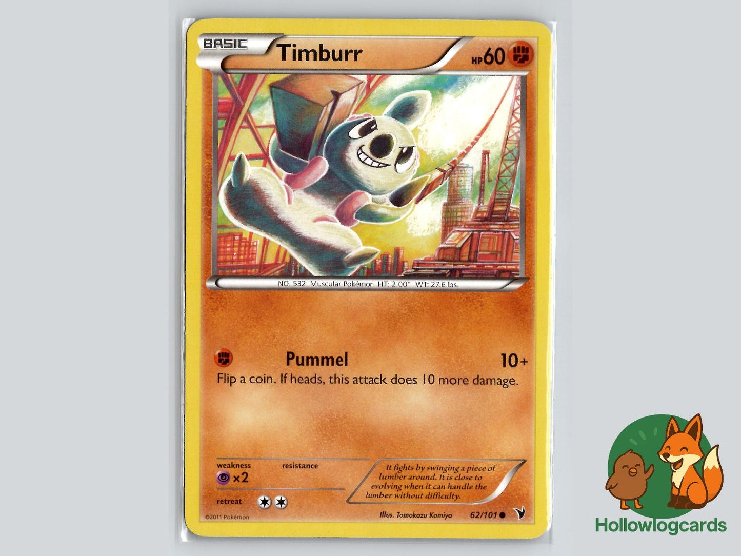Timburr (62/101) - Noble Victories Pokémon Card