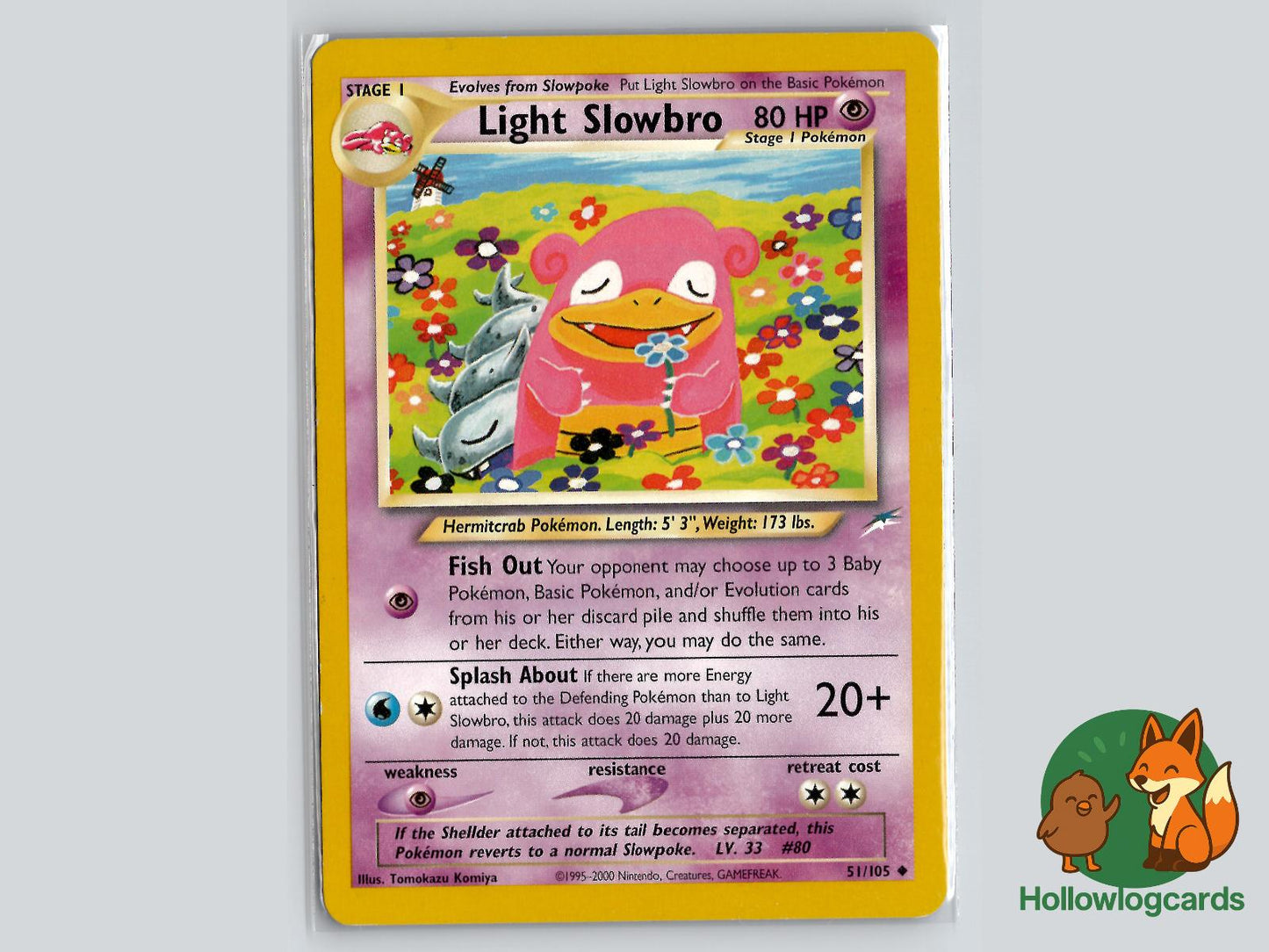 Light Slowbro (51/105) - Neo Destiny Pokémon Card