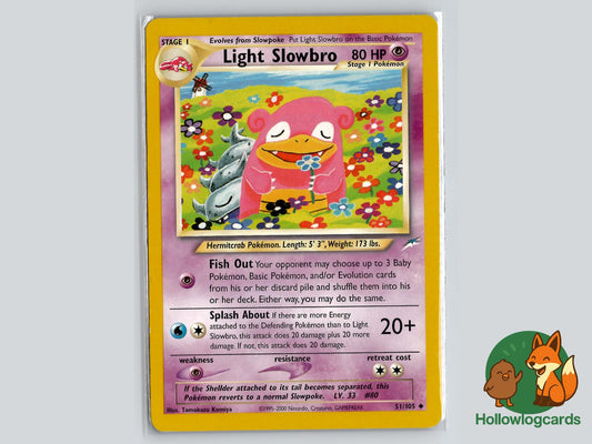 Light Slowbro (51/105) - Neo Destiny Pokémon Card