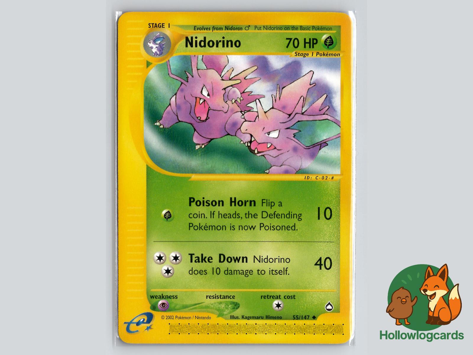 Nidorino (55/147) - Aquapolis Pokémon Card
