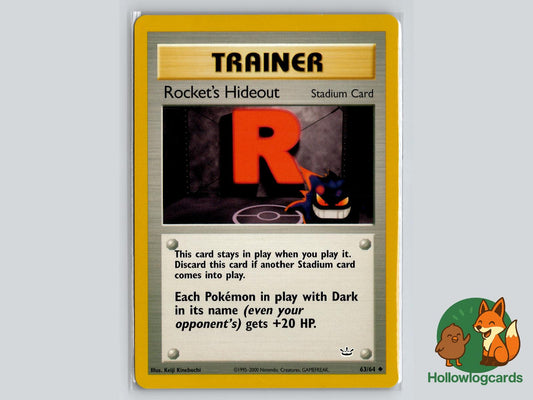Rocket's Hideout (63/64) - Neo Revelation Pokémon Card