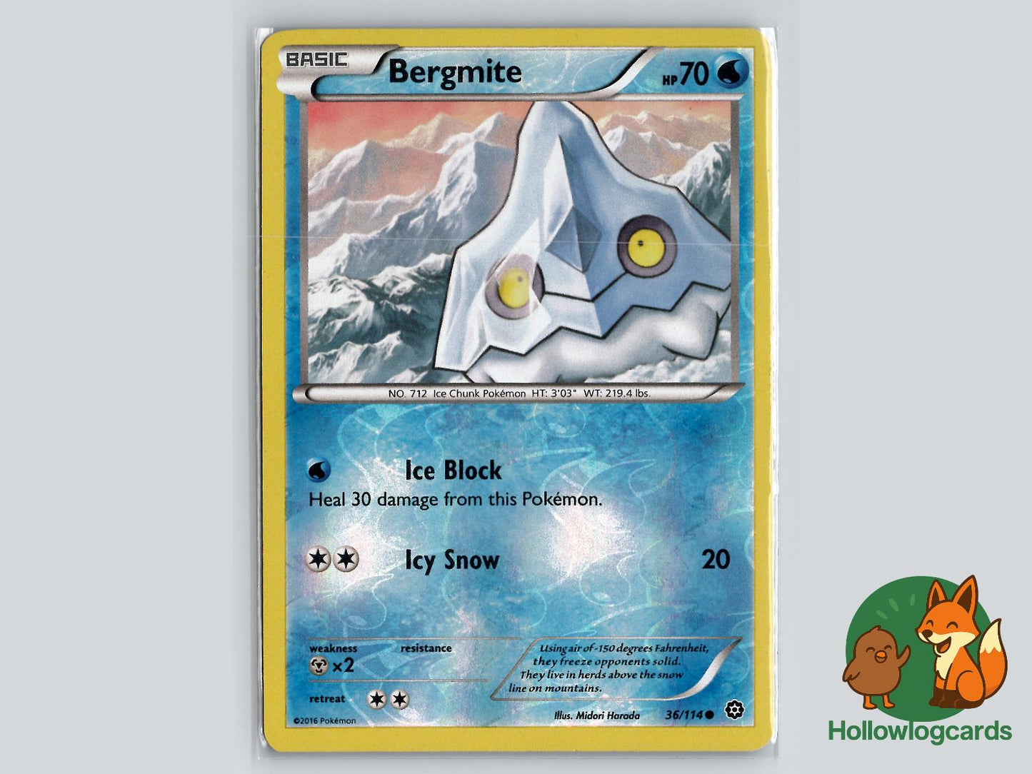 Bergmite (36/114) - Steam Siege Pokémon Card