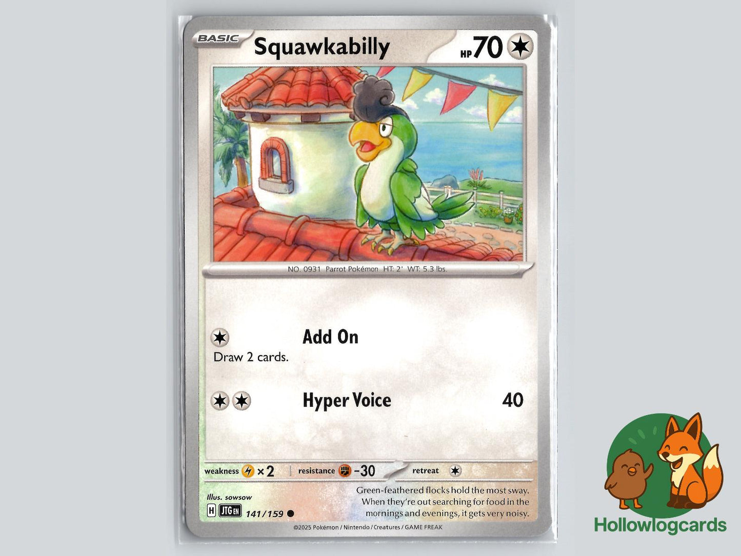 Squawkabilly (141/159) - Journey Together Pokémon Card