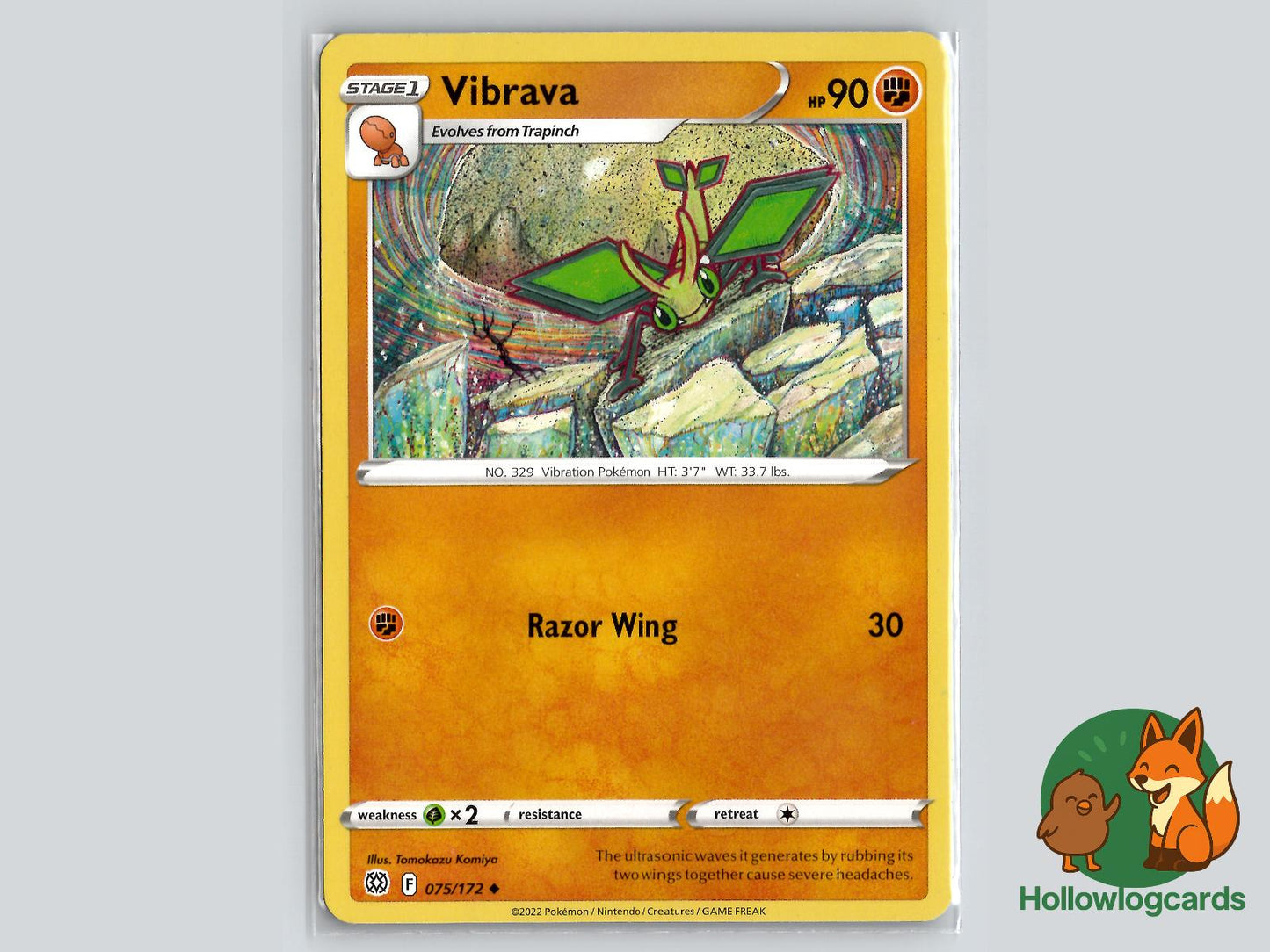 Vibrava (075/172) - Brilliant Stars Pokémon Card