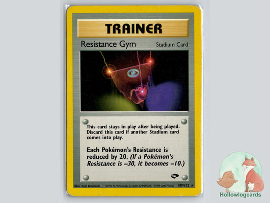 Resistance Gym (109/132) - Gym Challenge Pokémon Card