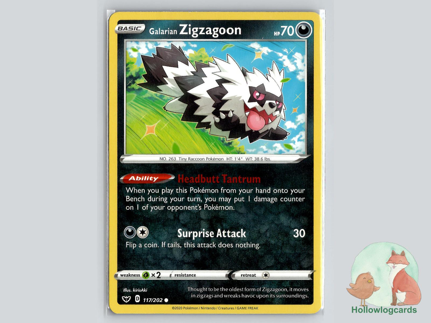 Galarian Zigzagoon (117/202) - Sword & Shield Pokémon Card